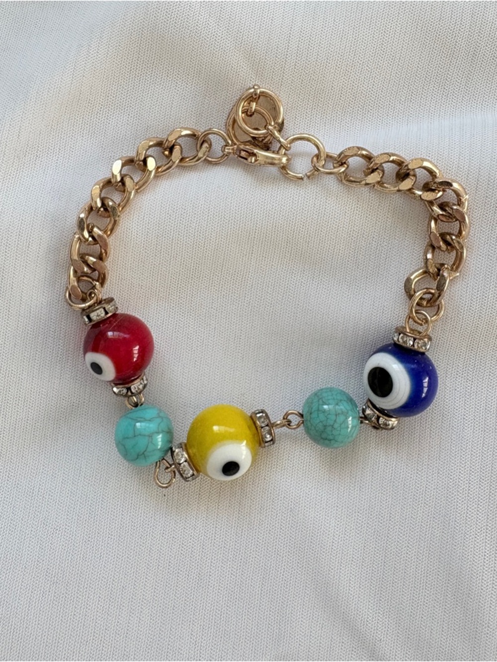 Also evil eye charm bracelet 7”